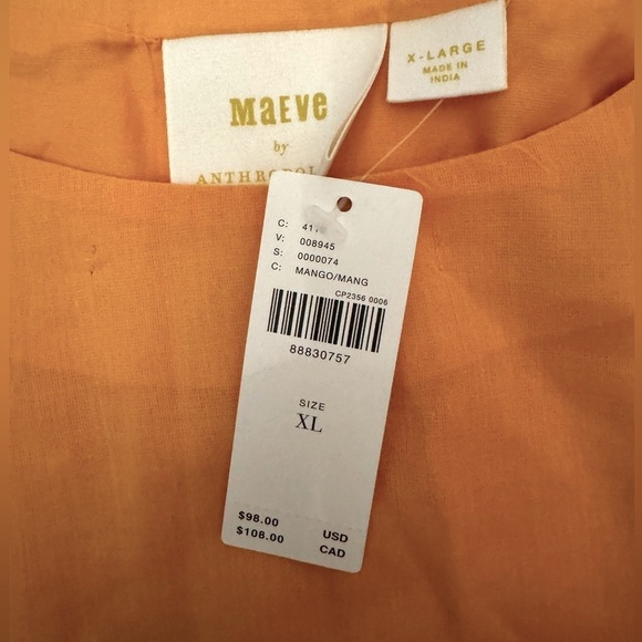 NWT Size XL - Anthropologie Puff-Sleeve Blouse - Picture 15 of 15